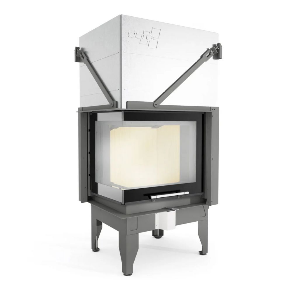 Lareira a lenha UNIFLAM 660 DURO com condutas de ar e alimentação de ar, lado esquerdo, 10,25 kW | Lareiras modernas | Lareiras |
