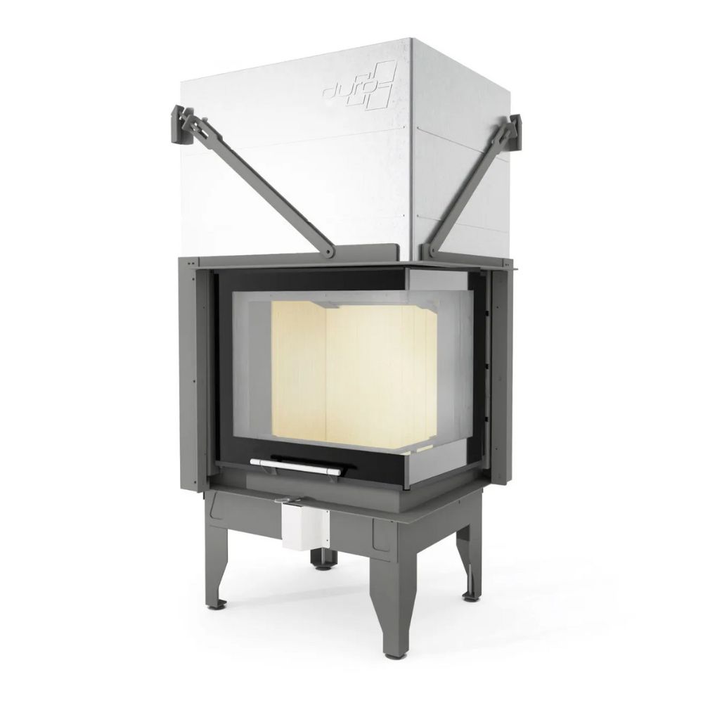 Lareira a lenha UNIFLAM 660 DURO com condutas de ar e alimentação de ar, lado direito, 10,25 kW | Lareiras modernas | Lareiras |