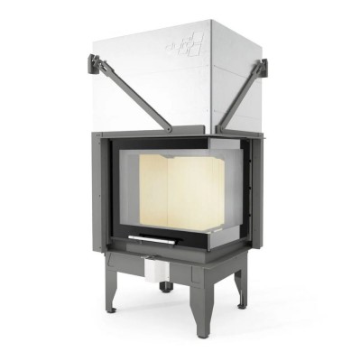 Lareira a lenha UNIFLAM 660 DURO com condutas de ar e alimentação de ar, lado direito, 10,25 kW - Lareiras
