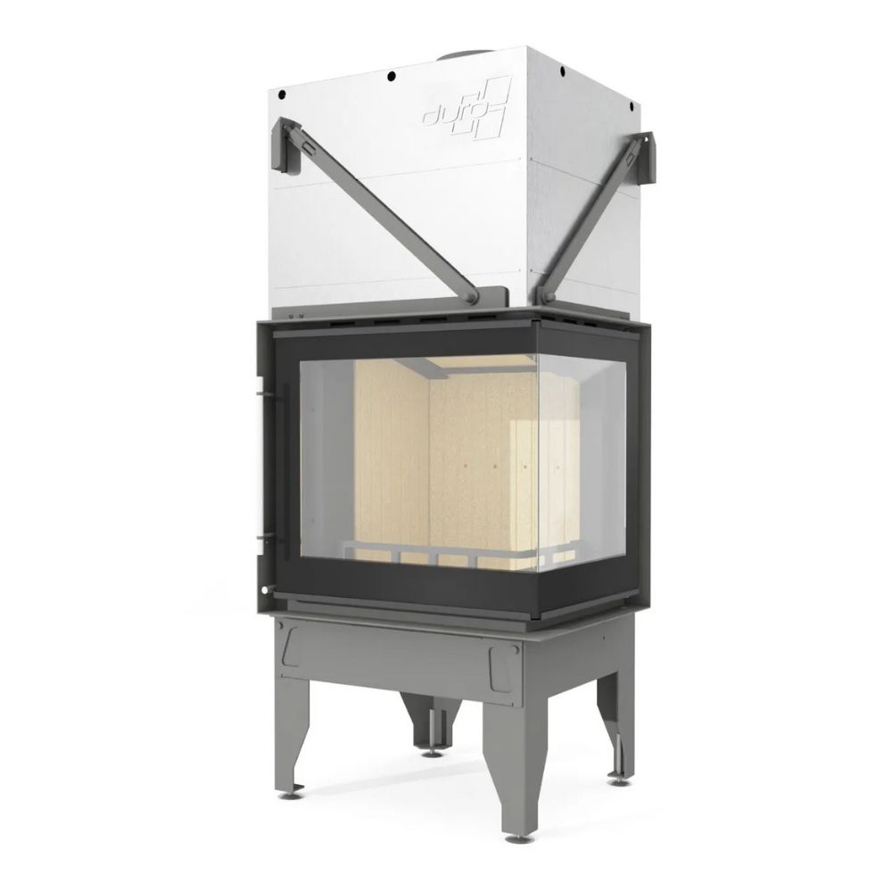 Lareira a lenha UNIFLAM 660 DURO com condutas de ar e alimentação de ar, lado direito, 10 kW | Lareiras modernas | Lareiras |