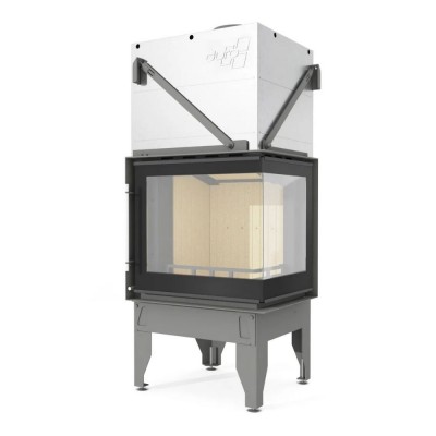 Lareira a lenha UNIFLAM 660 DURO com condutas de ar e alimentação de ar, lado direito, 10 kW - Lareiras