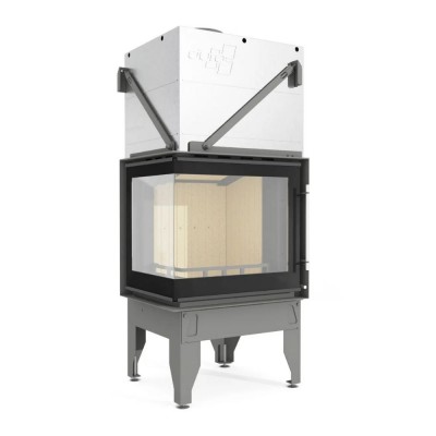 Lareira a lenha UNIFLAM 660 DURO com condutas de ar e alimentação de ar, lado esquerdo, 10 kW - Lareiras