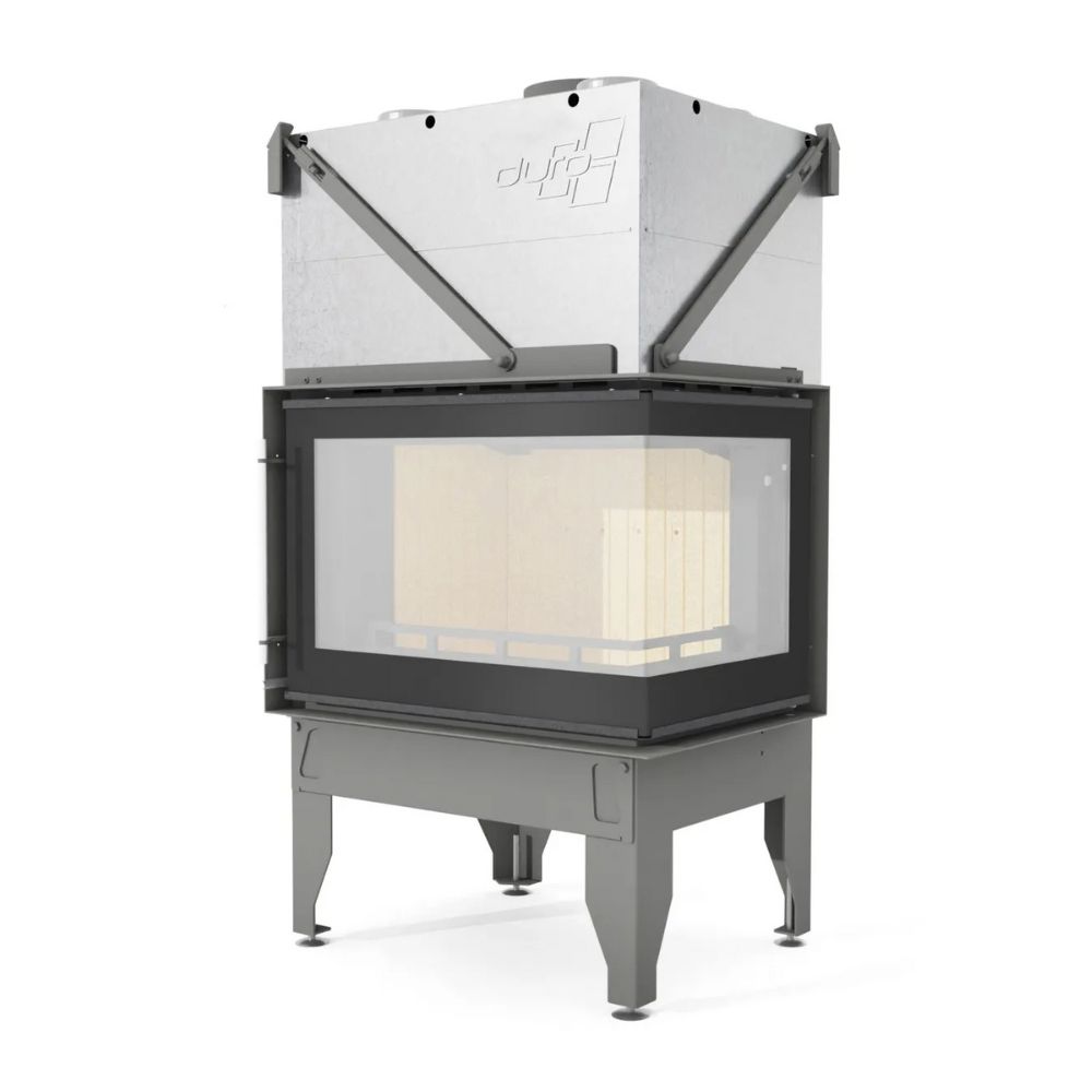 Lareira a lenha UNIFLAM 760 DURO com condutas de ar e alimentação de ar, lado direito, 10,8 kW | Lareiras modernas | Lareiras |