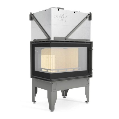 Lareira a lenha UNIFLAM 760 DURO com condutas de ar e alimentação de ar, lado esquerdo, 10,8 kW - Lareiras