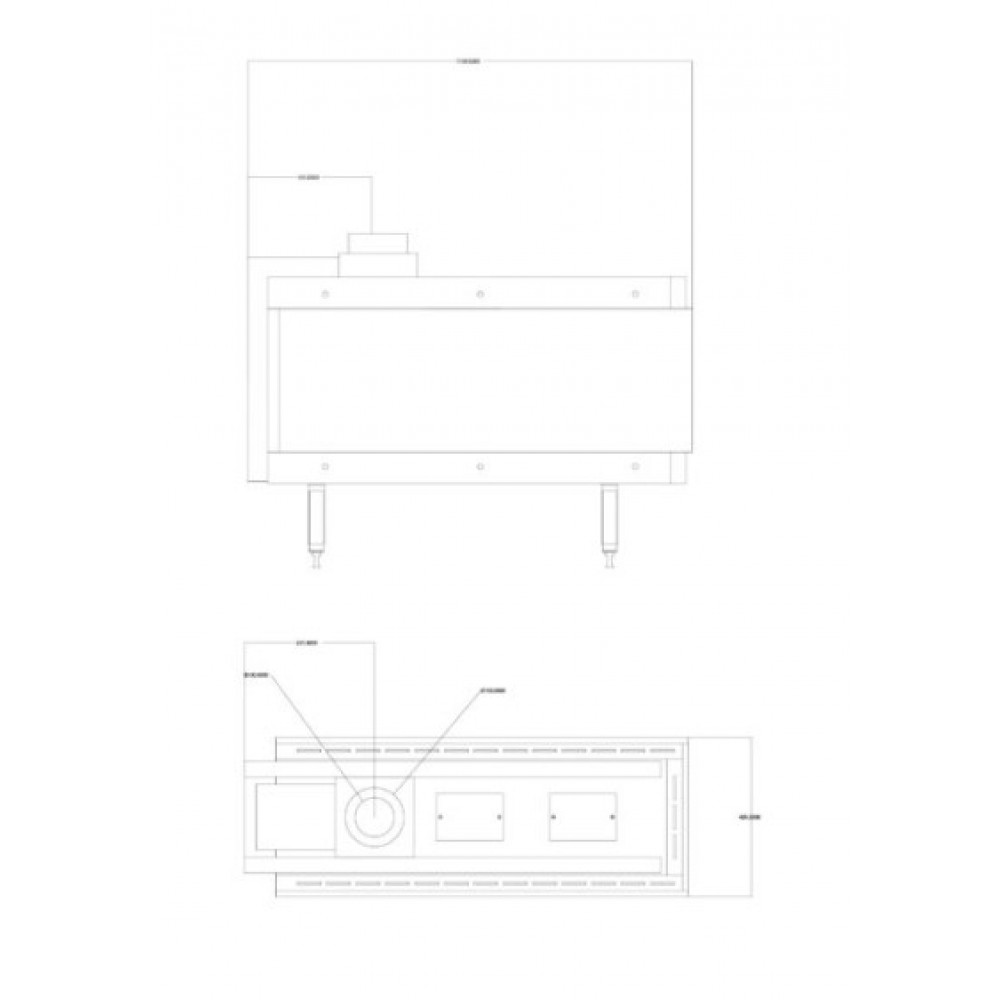 Lareira a gás Balkan Energy GAS 3SIDE 100, 8.2kW - 10.2kW | Lareiras a gás | Lareiras |