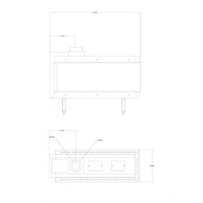 Lareira a gás Balkan Energy GAS 3SIDE 100, 8.2kW - 10.2kW - Lareiras a gás