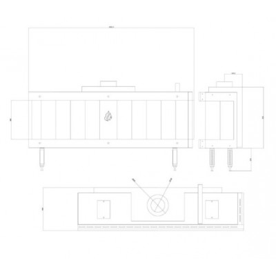 Lareira a gás Balkan Energy GAS CORNER 150, 13kW - Lareiras a gás