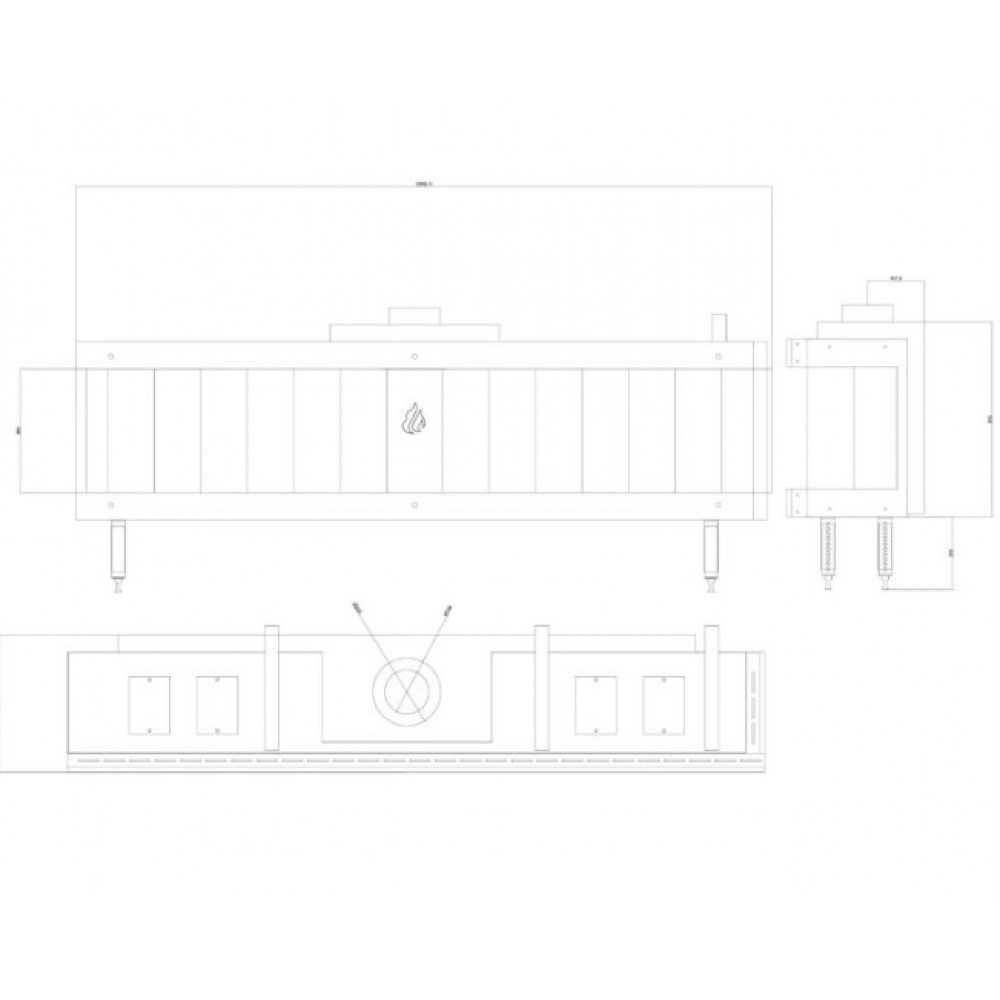 Lareira a gás Balkan Energy GAS CORNER 200, 17kW | Lareiras a gás | Lareiras |
