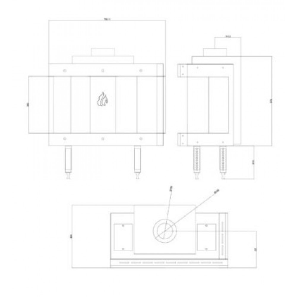 Lareira a gás Balkan Energy GAS CORNER 70, 7.8kW | Lareiras a gás | Lareiras |