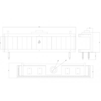 Lareira a gás Balkan Energy GAS PANORAMA 200, 17kW - Lareiras a gás