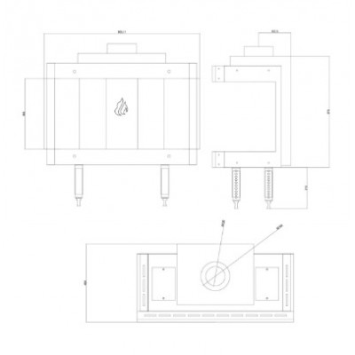 Lareira a gás Balkan Energy GAS PANORAMA 70, 7.8kW - Lareiras a gás