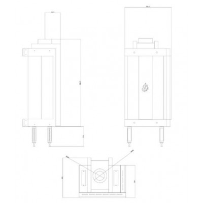 Lareira a gás Balkan Energy GAS STANDING CORNER, 3.9kW - 6.0kW - Lareiras a gás