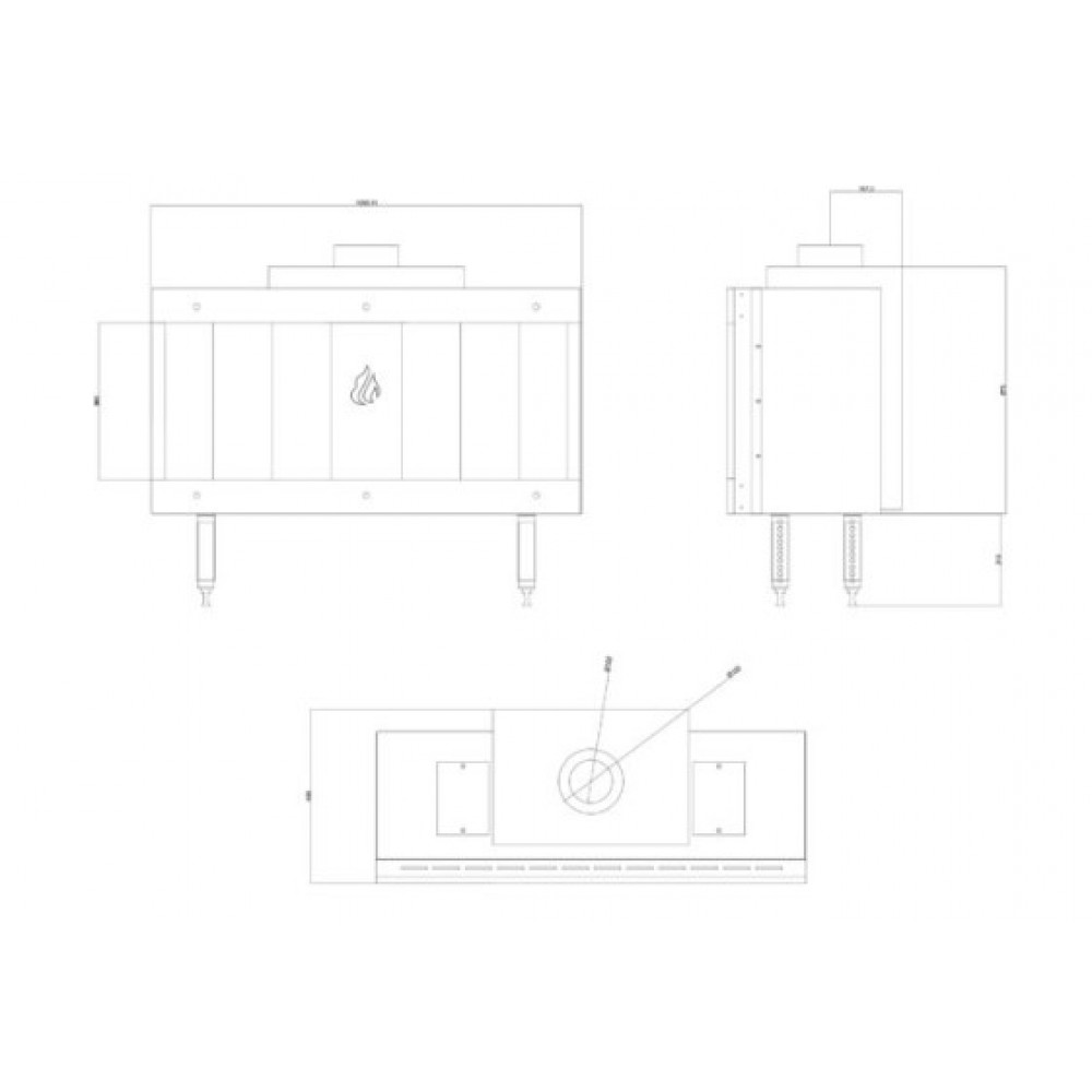 Lareira a gás Balkan Energy GAS STRAIGHT 100, 10.2kW | Lareiras a gás | Lareiras |
