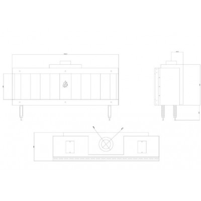 Lareira a gás Balkan Energy GAS STRAIGHT 150, 13kW - Lareiras a gás