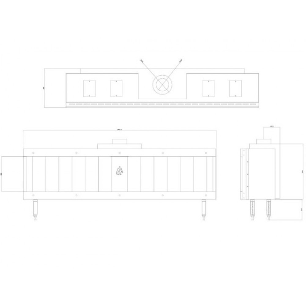 Lareira a gás Balkan Energy GAS STRAIGHT 200, 17kW | Lareiras a gás | Lareiras |