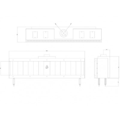 Lareira a gás Balkan Energy GAS STRAIGHT 200, 17kW - Lareiras a gás