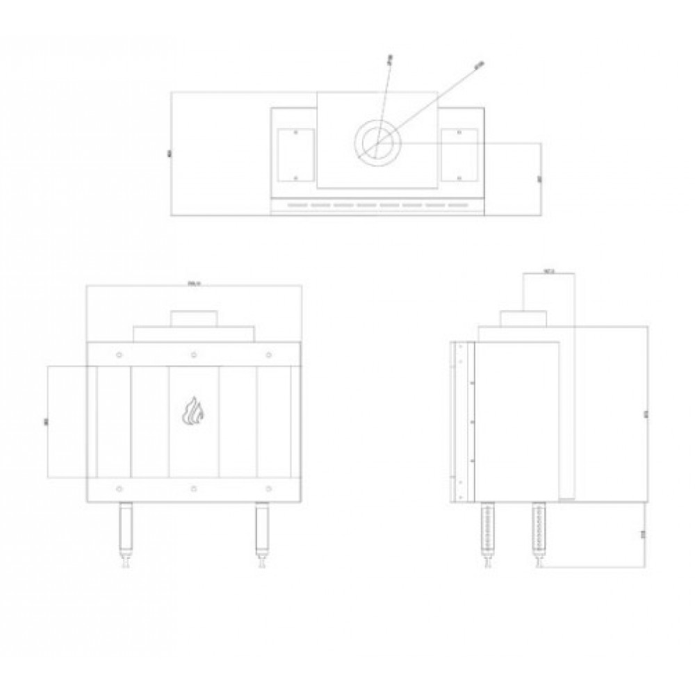 Lareira a gás Balkan Energy GAS STRAIGHT 70, 7.8kW | Lareiras a gás | Lareiras |
