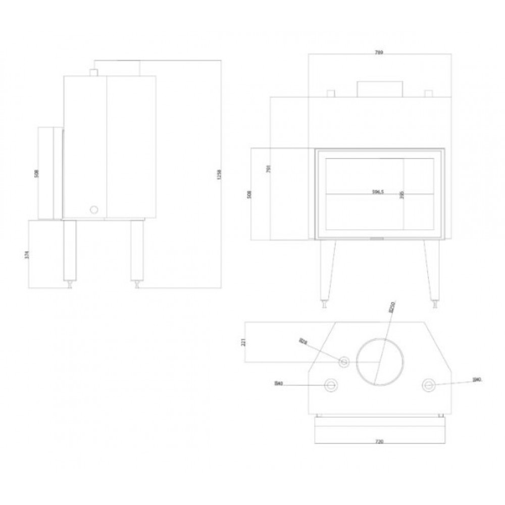 Lareira para aquecimento central Balkan Energy ATS STABLE HYDRO 700, 24.56kW | Lareiras para aquecimento central | Lareiras |