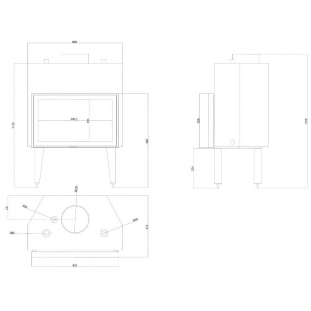 Lareira para aquecimento central Balkan Energy ATS STABLE HYDRO 800, 30.79kW | Lareiras para aquecimento central | Lareiras |