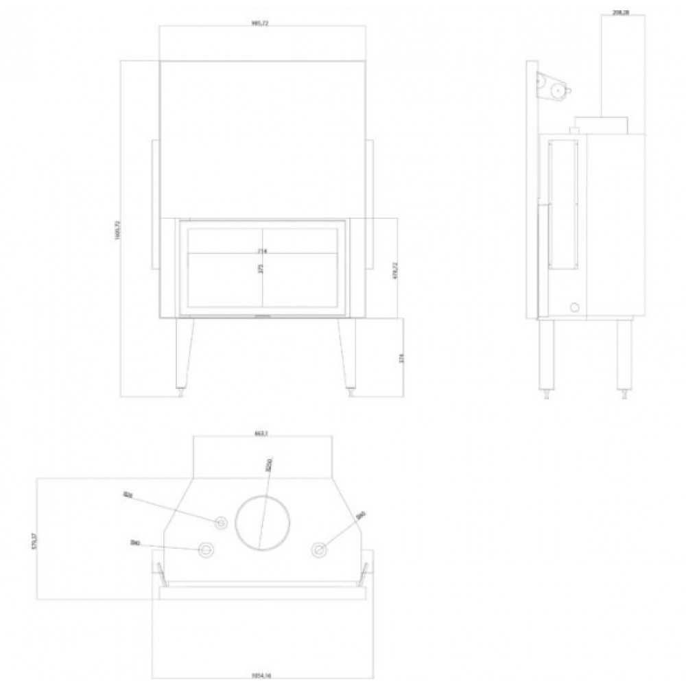 Lareira para aquecimento central Balkan Energy ATS STRAIGHT HYDRO 900, 32.2kW | Lareiras para aquecimento central | Lareiras |