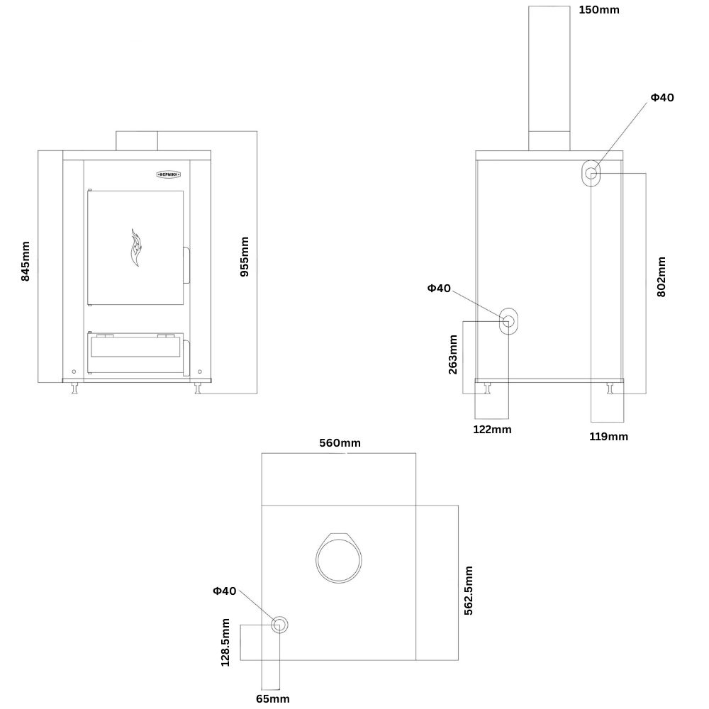 Caldeira a lenhaBalkan Energy ATS HYDRO, 20 kW | Caldeiras a lenha |  |