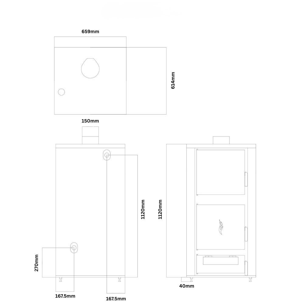 Caldeira a lenha Balkan Energy ATS HYDRO, 40 kW | Caldeiras a lenha |  |
