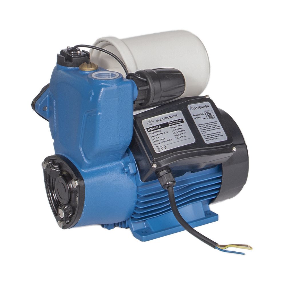 Mini bomba hidrófora Electromash HQSM 70, potência 0,55 kW, altura manométrica 58 m, vazão 2700 l/h | Bombas de agua eletrica | Bombas de água |