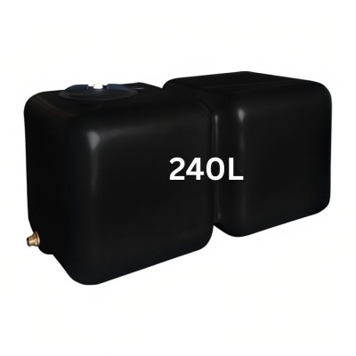Depósito para água potável HydroMoby AQUA S12, horizontal 240 L (preto) - Depósitos para água potável