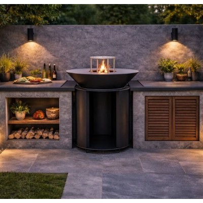 Churrasco a carvão de aço Velmora Fire ROUND 750 - Velmora Fire