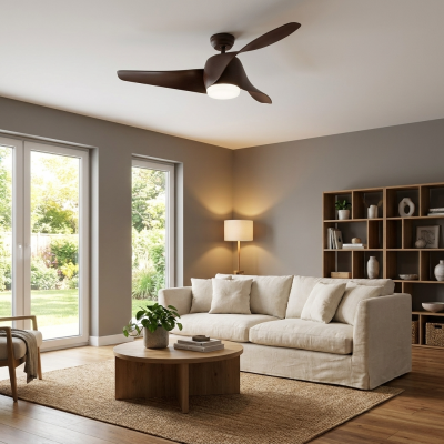 Ventoinha / Ventilador de teto com iluminação LED e comando à distância Balkan Energy FANKVBR60G, Ф132, DC40W - Ventoinhas / Ventiladores de teto