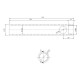 Tubo para resistência de salamandra a pellets, diâmetro 19 mm, comprimento 162 mm, rosca 3/8" | Resistências para salamandrs a pellets | Peças de salamandra a pellets |