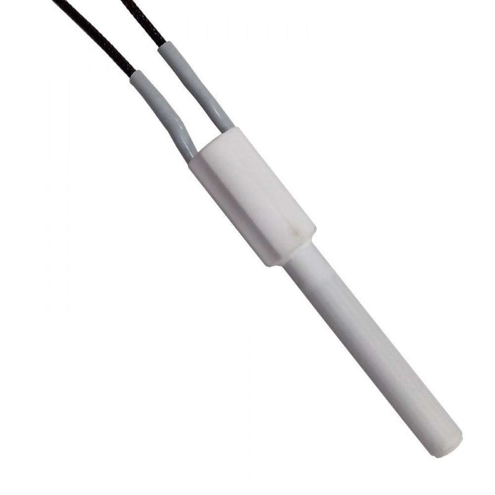Resistência cerâmica para salamandra a pellets Ravelli, MCZ, Palazzetti, Karmek One e outras, comprimento total 103 mm, 200W | Resistências para salamandrs a pellets | Peças de salamandra a pellets |