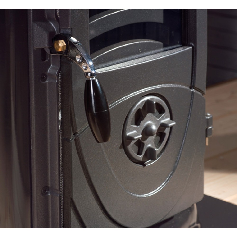 Salamandra ferro fundido a lenha italiano La Nordica Super Junior, preta, 5.7kW | Salamandras ferro fundido a lenha  | Salamandras a lenha |