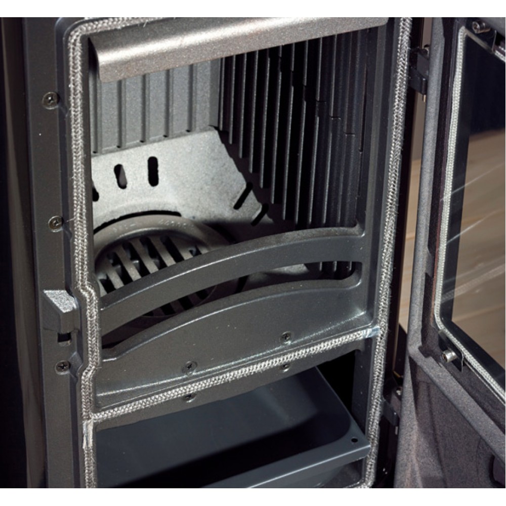 Salamandra ferro fundido a lenha italiano La Nordica Super Junior, preta, 5.7kW | Salamandras ferro fundido a lenha  | Salamandras a lenha |