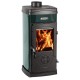 Salamandra ferro fundido a lenha italiano La Nordica Super Junior, verde, 5.7kW | Salamandras ferro fundido a lenha  | Salamandras a lenha |