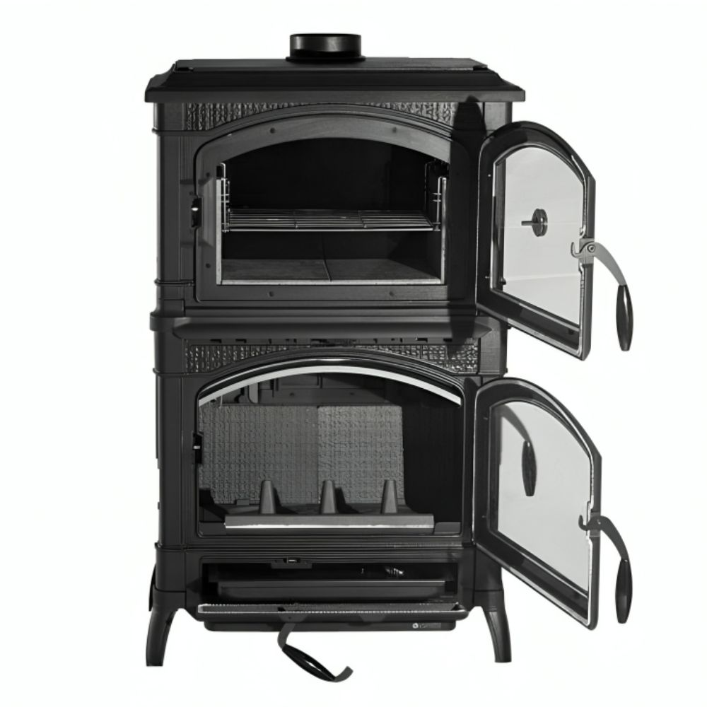 Salamandra ferro fundido a lenha com forno italiana  La Nordica Isotta Forno, 9.7kW | Salamandras a lenha com forno | Salamandras a lenha |