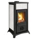 Salamandra a lenha italiana La Nordica Gemma, branca, 6.5kW | Salamandras a lenha |  |