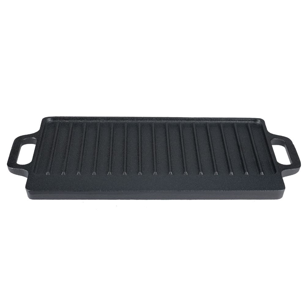 Chapa de grelhar em ferro fundido reversível,  33x20 cm |  |  |