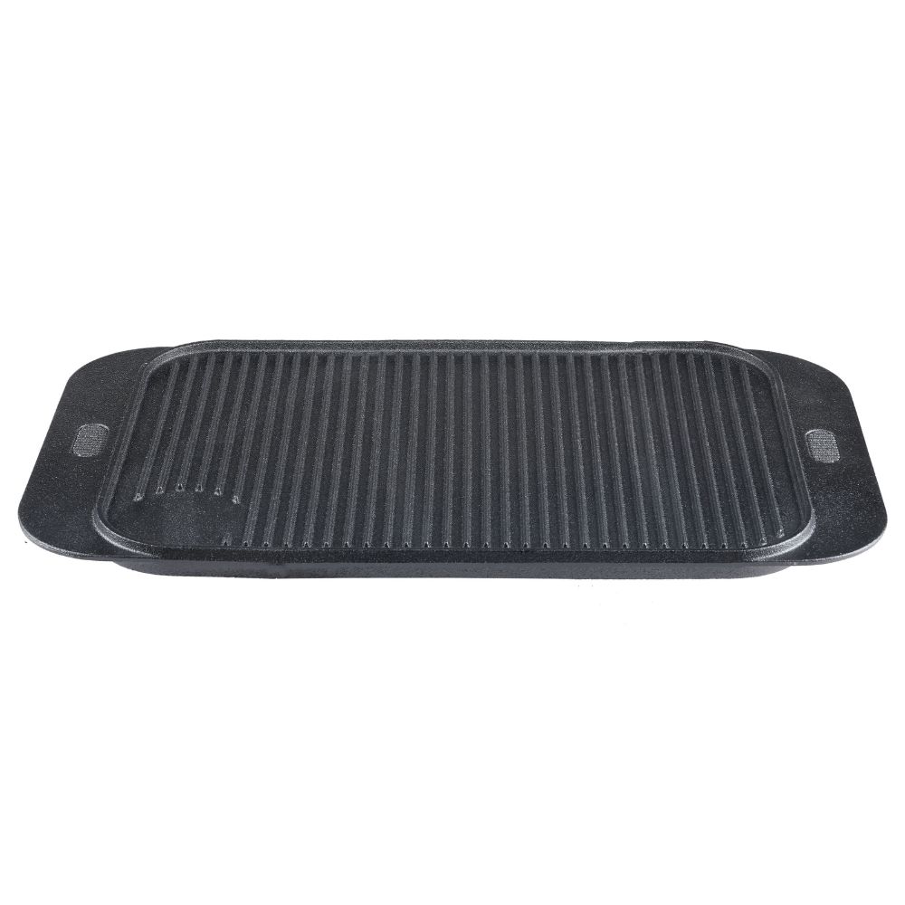 Chapa de grelhar em ferro fundido reversível, 48x26 cm |  |  |