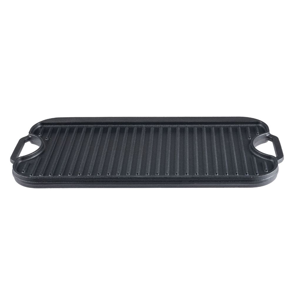 Chapa de grelhar em ferro fundido reversível, 51x26 cm |  |  |