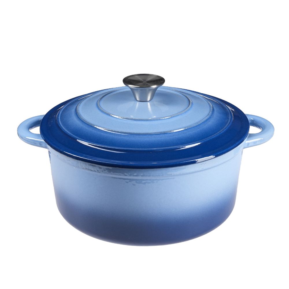 Panela de ferro fundido esmaltada, azul, Ф22 |  |  |