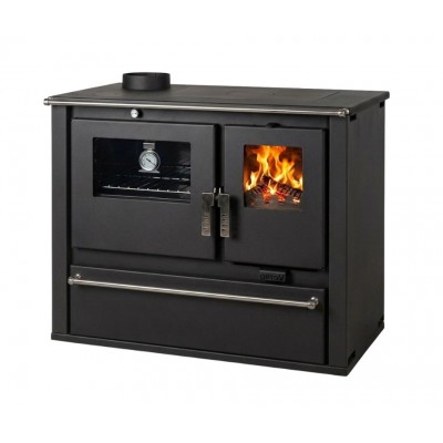 Fogão à lenha Verso CS Plus com forno em aço e placa em aço, Preto, Esquerda, 7.7kW - Produtos para comparar