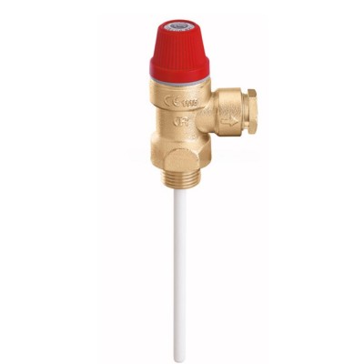 Válvula de alívio de temperatura e pressão 1/2" x 1/2" (DN15) - Aquecimento central