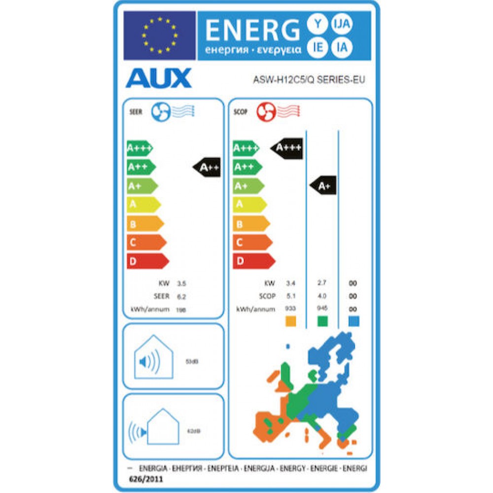 Ar condicionado inverter com WiFi AUX, 12000 BTU | Condicionadores de ar de parede | Ar condicionado |