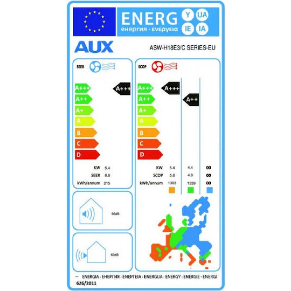 Ar condicionado inverter com WiFi AUX C-Series, 18000 BTU | Condicionadores de ar de parede | Ar condicionado |