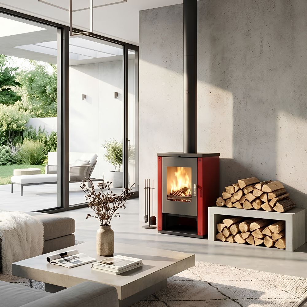 Salamandra a lenha Verso Lheia Bordeaux, 7.5 kW | Salamandras a lenha com ventilação | Salamandras a lenha |