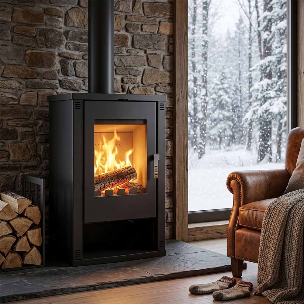 Salamandra a lenha Verso Lheia, 7.5 kW | Salamandras a lenha com ventilação | Salamandras a lenha |
