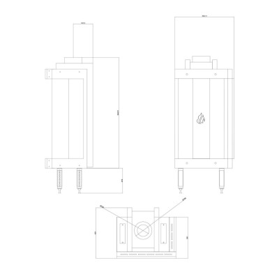 Lareira a gás Velmora Fire GAS STANDING CORNER, 3.9kW - 6.0kW - Lareiras a gás