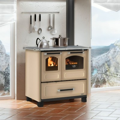 Fogão à lenha italiano La Nordica Family 4.5, marrom, 7.5kW - Fogões a lenha