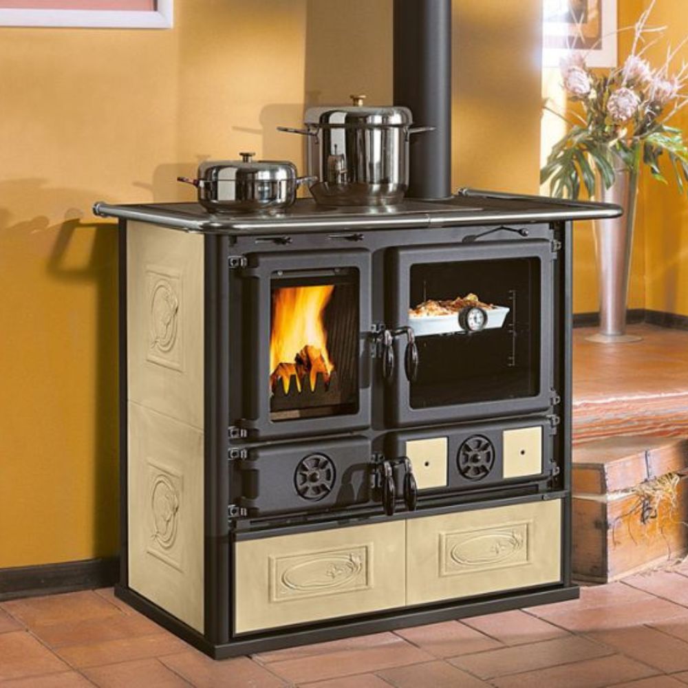 Fogão à lenha italiano La Nordica Rosa, bege, 8.8kW | Fogões a lenha |  |
